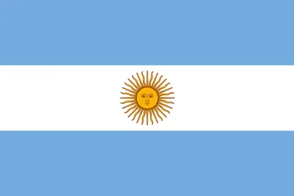 image: Bandeira da equipe de vôlei Argentina