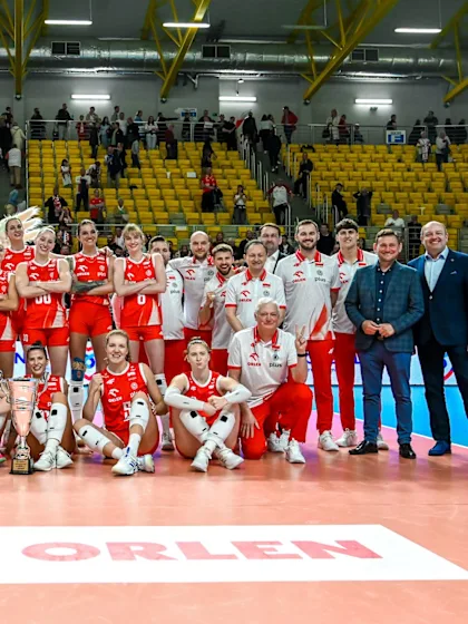 image: Poland triumph in front of their home fans during VNL preparations