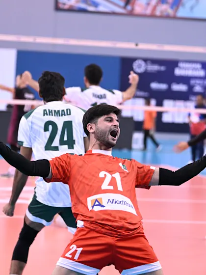 image: Pakistan dethrone Qatar to take on Bahrain for AVC Nations Cup gold